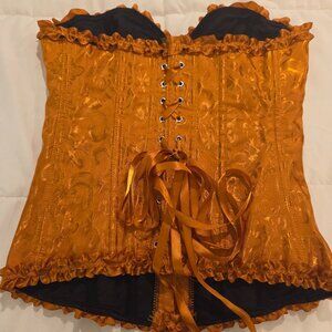 Corset/bustier with adjustable back ties
